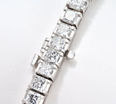 Fire Light Lab Grown Diamond 10cttw Princess Cut Tennis Bracelet, 14K